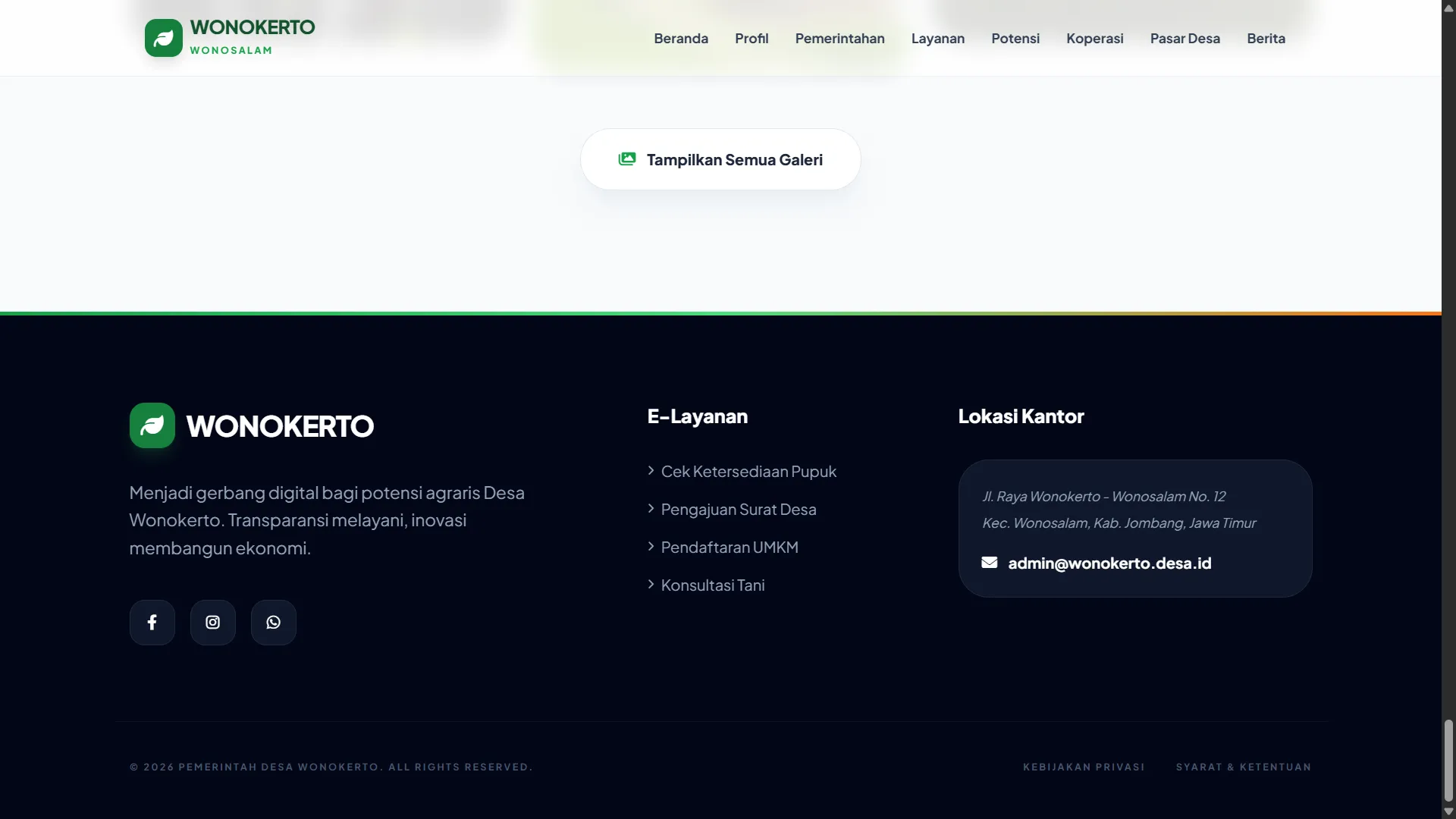 Website Desa Wonokerto